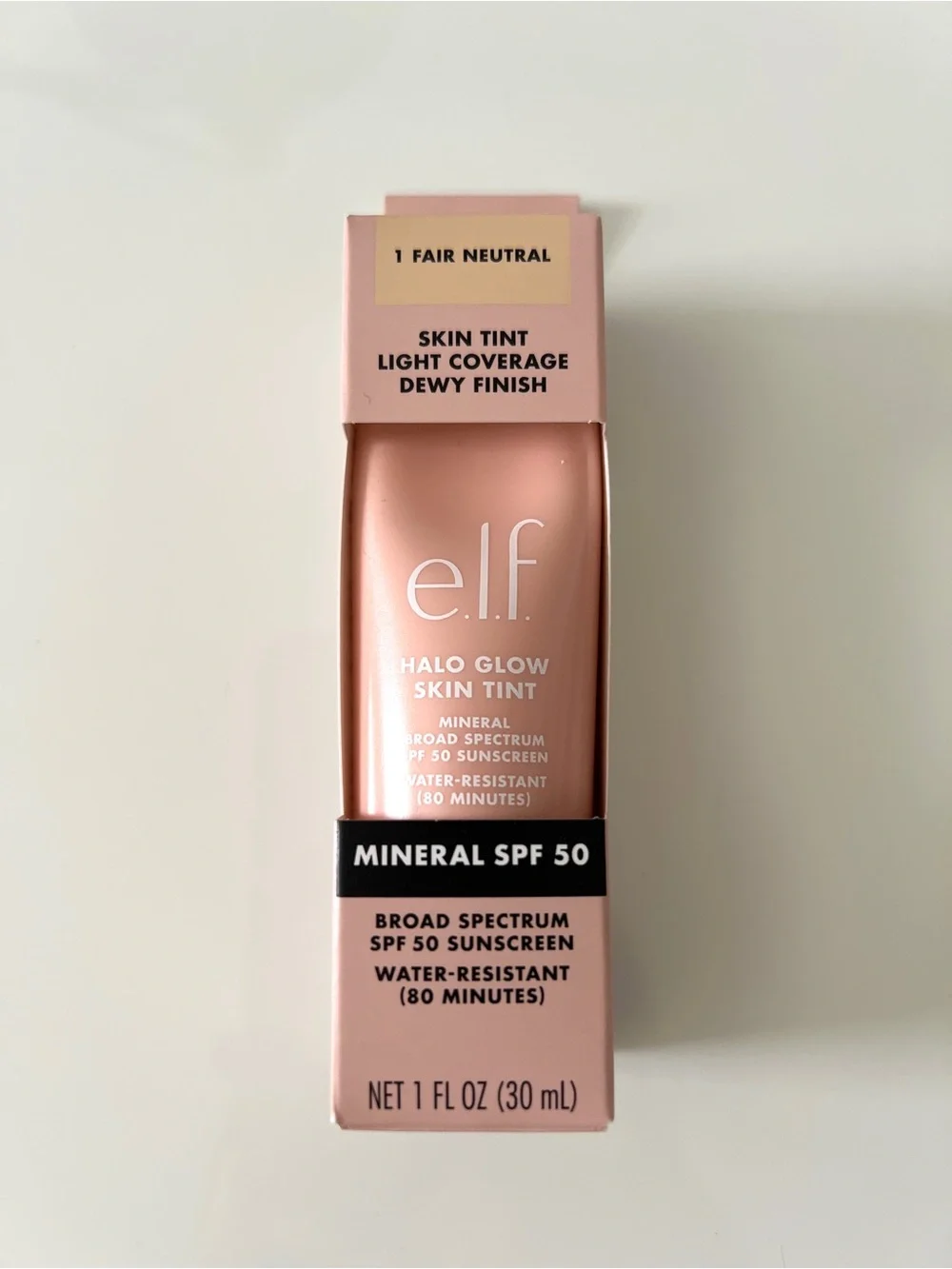 elf Halo Glow Skin Tint Mineral SPF 50 - 1 Fair Neutral